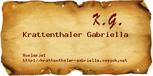 Krattenthaler Gabriella névjegykártya